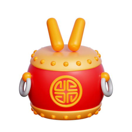 中国の太鼓  3D Icon