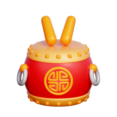 中国の太鼓  3D Icon