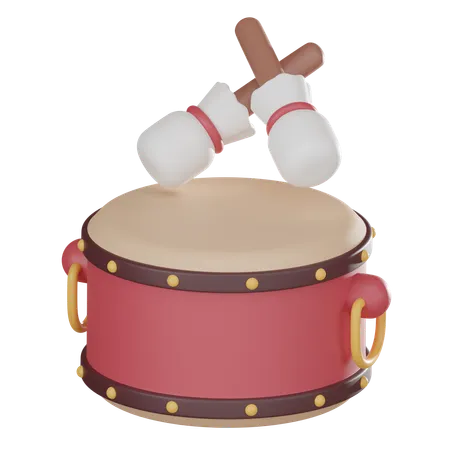 Chinese Drum  3D Icon