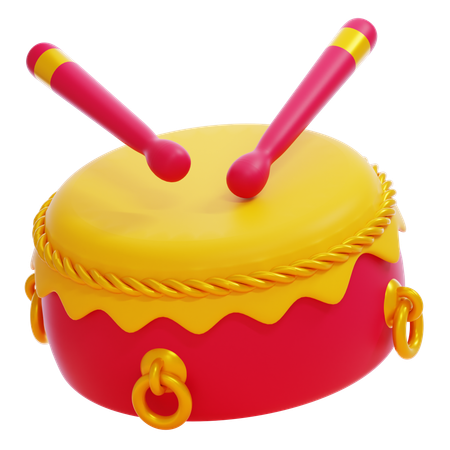 Chinese Drum  3D Icon