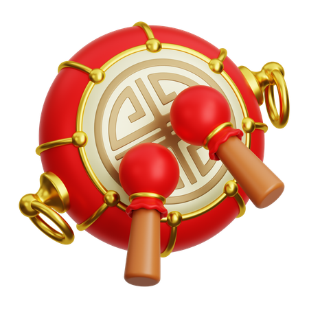 Chinese Drum  3D Icon