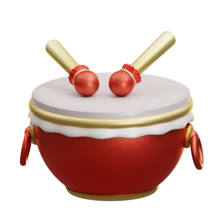 Chinese Drum  3D Icon