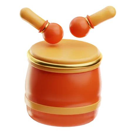 Chinese Drum  3D Icon