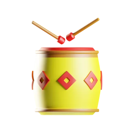 Chinese Drum  3D Icon