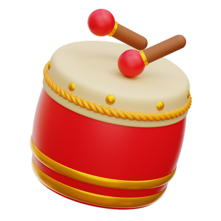 Chinese Drum  3D Icon