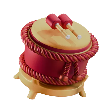 Chinese Drum  3D Icon