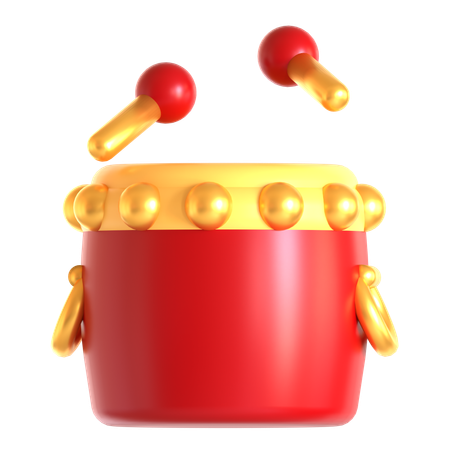 Chinese Drum  3D Icon