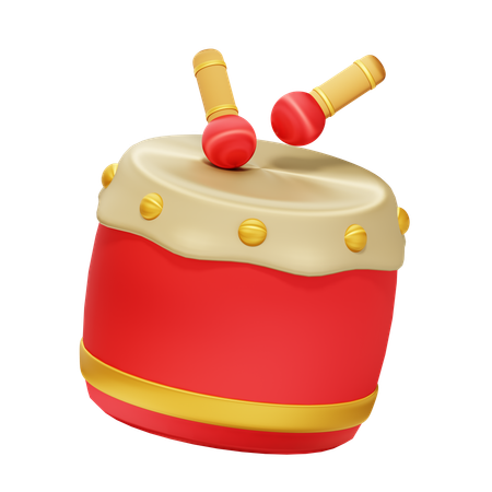 Chinese Drum  3D Icon