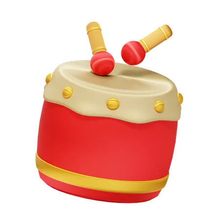 Chinese Drum  3D Icon