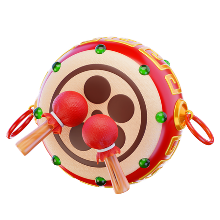 Chinese Drum  3D Icon