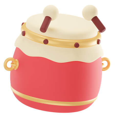 Chinese Drum  3D Icon