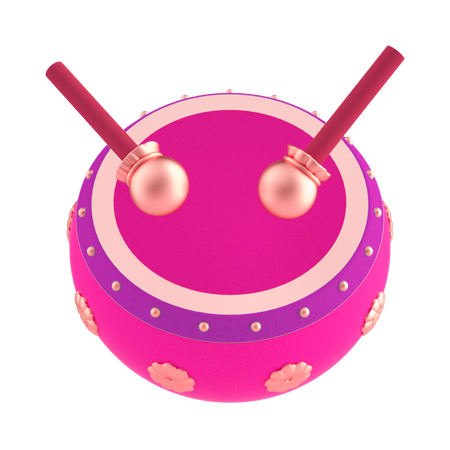 Chinese Drum  3D Icon