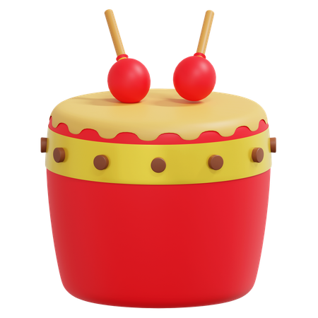 Chinese Drum  3D Icon