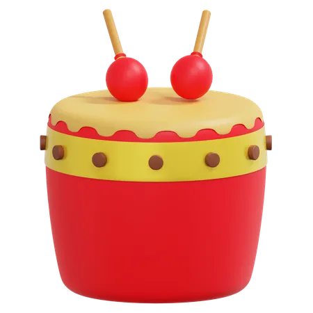 Chinese Drum  3D Icon