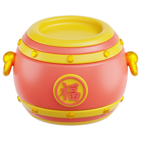 Chinese Drum  3D Icon