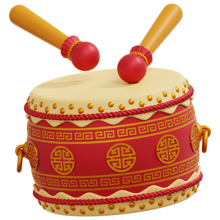 Chinese Drum  3D Icon