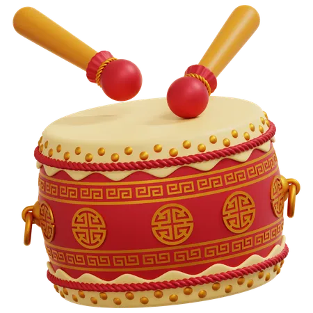 Chinese Drum  3D Icon