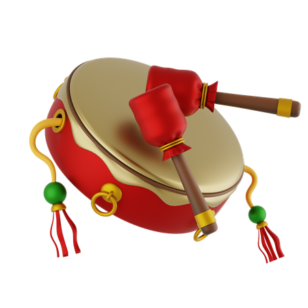 Chinese Drum  3D Icon