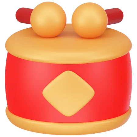 Chinese Drum  3D Icon