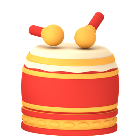 Chinese Drum  3D Icon