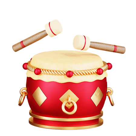 Chinese Drum  3D Icon