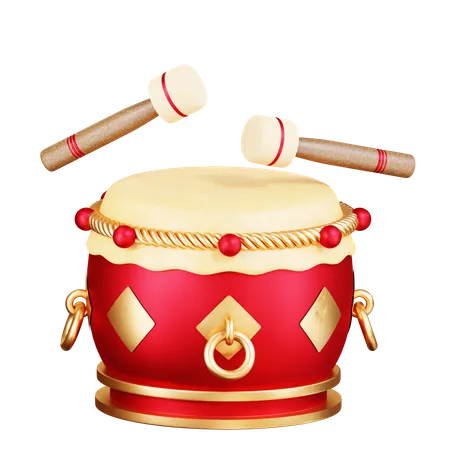 Chinese Drum  3D Icon