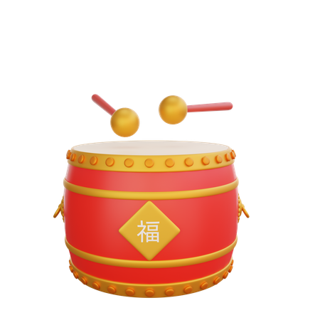 Chinese Drum  3D Icon