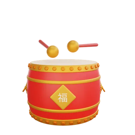 Chinese Drum  3D Icon