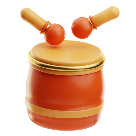 Chinese Drum  3D Icon