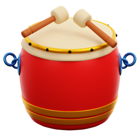 Chinese Drum  3D Icon