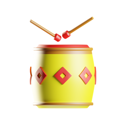 Chinese Drum 3D Icon