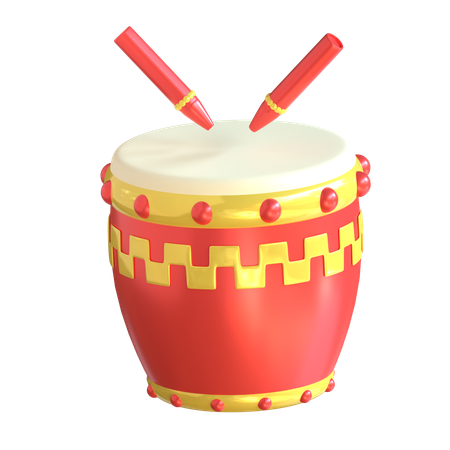 Chinese Drums  3D Icon