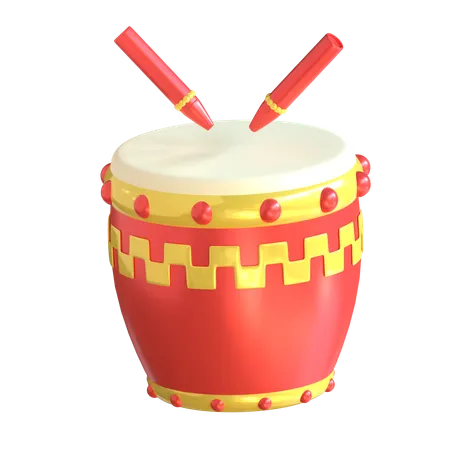 Chinese Drums  3D Icon