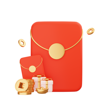 Chinese Envelope  3D Icon