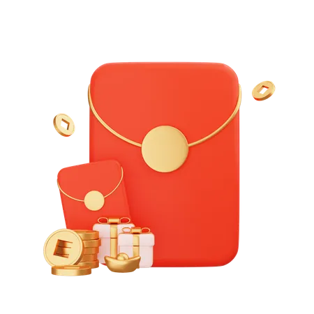 Chinese Envelope  3D Icon