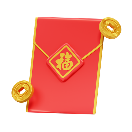 Chinese Envelope  3D Icon