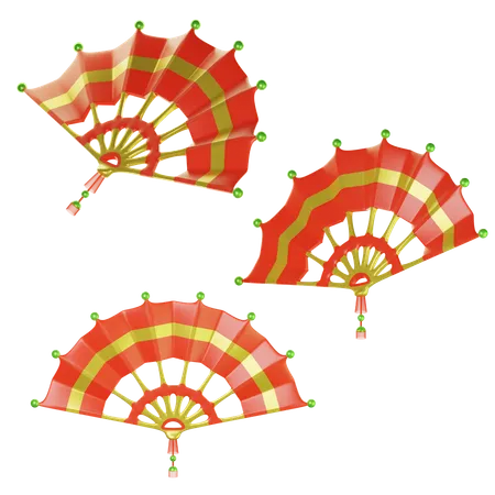 Chinese fan  3D Icon