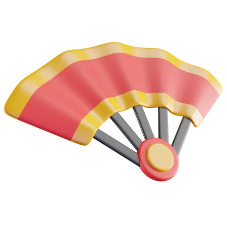 3 D Illustration Of Chinese Fan 3D Icon