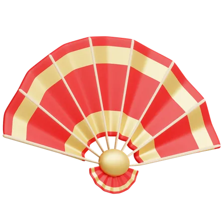 This 3 D Icon Of A Traditional Chinese Fan Is Perfect For Cultural And Festive Projects Especially Those Related To Chinese New Year Celebrations 3D Icon