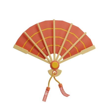 Chinese fan  3D Icon