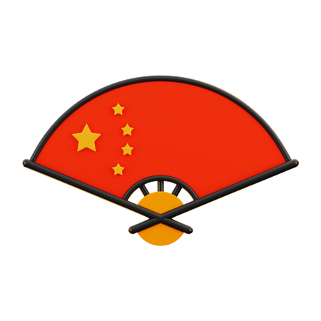 Chinese Fan  3D Icon