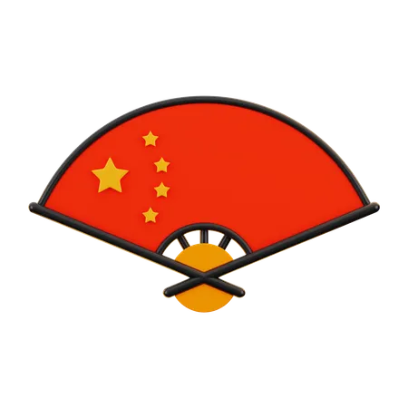 Chinese Fan  3D Icon