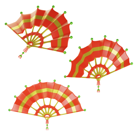 Chinese fan  3D Icon