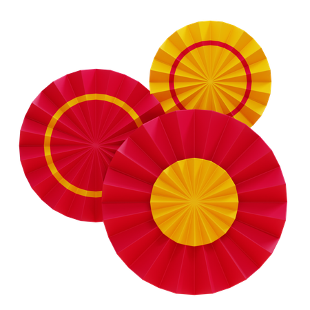 Chinese Fan Ornament  3D Icon
