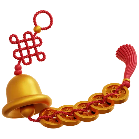 Chinese Feng Shui Bell  3D Icon