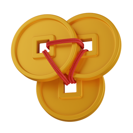 Chinese Fengshui Coin  3D Icon