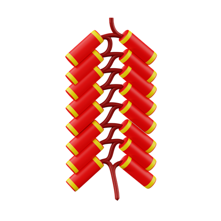 Chinese Festival Firecrackers  3D Icon