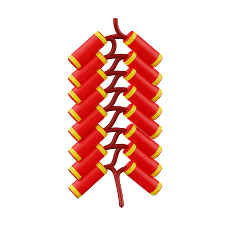 Chinese Festival Firecrackers  3D Icon