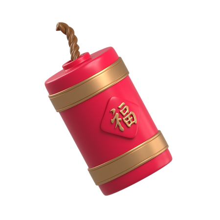 Chinese Fire Cracker  3D Icon