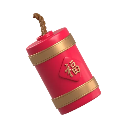 Chinese Fire Cracker  3D Icon